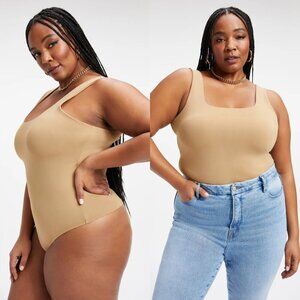 Good American Scuba Modern Tank Bodysuit in Pecan